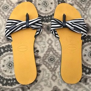 Havaianas St. Tropez Mustard Striped Sandal